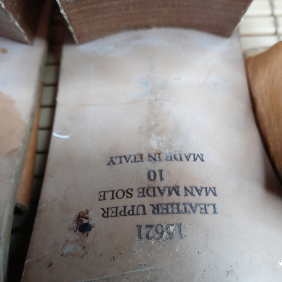 Barbara Barbieri  Wo's 2" block heelBrown Leather Strappy Sandals Shoes Size 10 - Picture 8 of 10